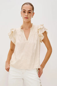 Rails Calista Top- Ivory-Hand In Pocket