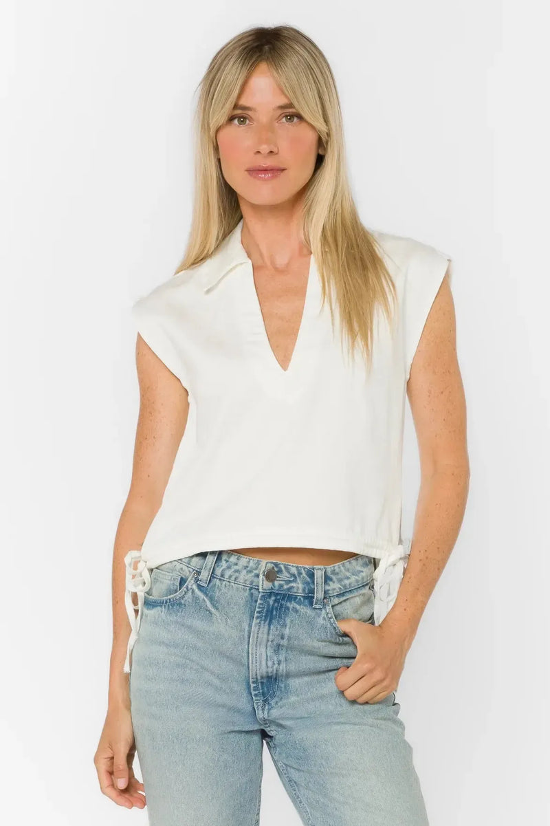 Velvet Heart Capricorn Blouse - Optic White-Hand In Pocket