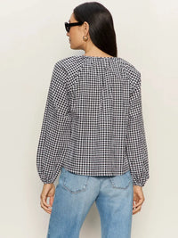 Sanctuary Perfect Gingham Blouse- Picnic-Hand In Pocket