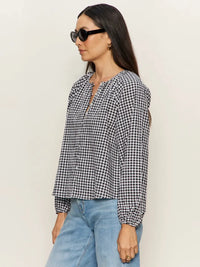 Sanctuary Perfect Gingham Blouse- Picnic-Hand In Pocket