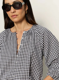 Sanctuary Perfect Gingham Blouse- Picnic-Hand In Pocket