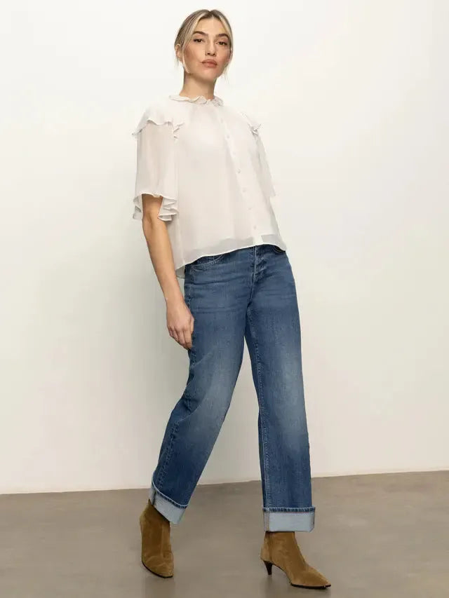 Sanctuary Deja Vu Blouse - Light Oat-Hand In Pocket