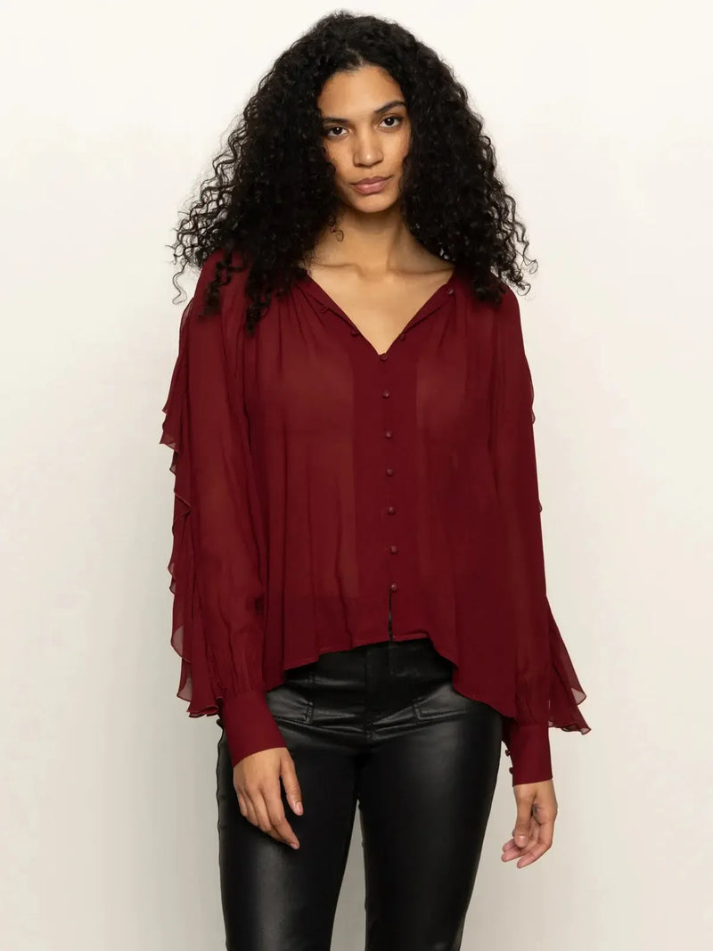 Sanctuary Harmony Blouse - Crimson-Hand In Pocket