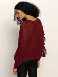 Sanctuary Harmony Blouse - Crimson-Hand In Pocket