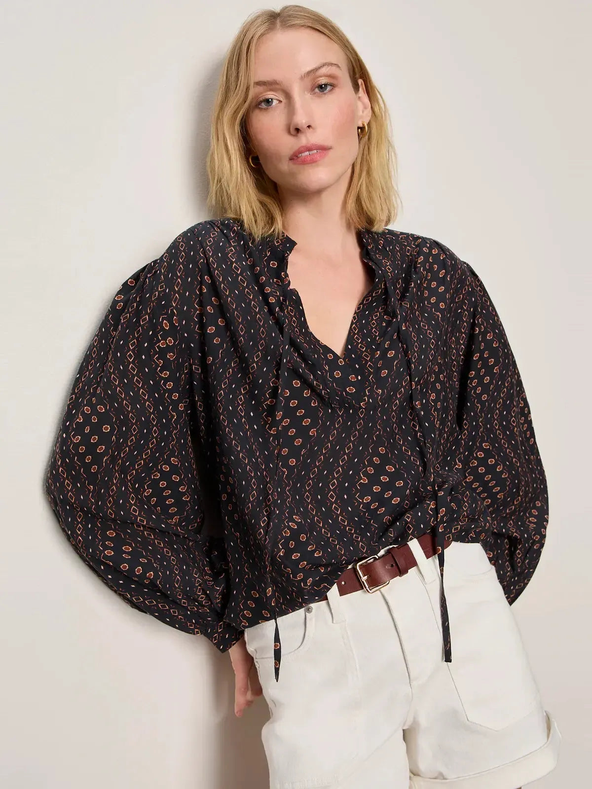 Sanctuary Joyride Relaxed Volume Blouse - Rhythmic-Hand In Pocket