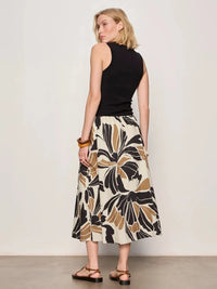 Sanctuary Sandbar Mix Media Midi Dress - Lotus Black-Hand In Pocket