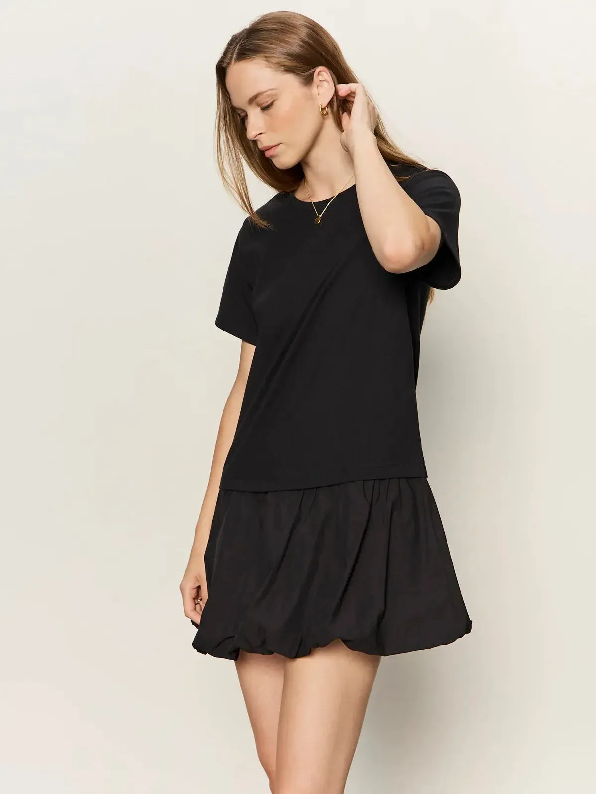 Sanctuary Bubble T-Shirt Dress - Black-Hand In Pocket