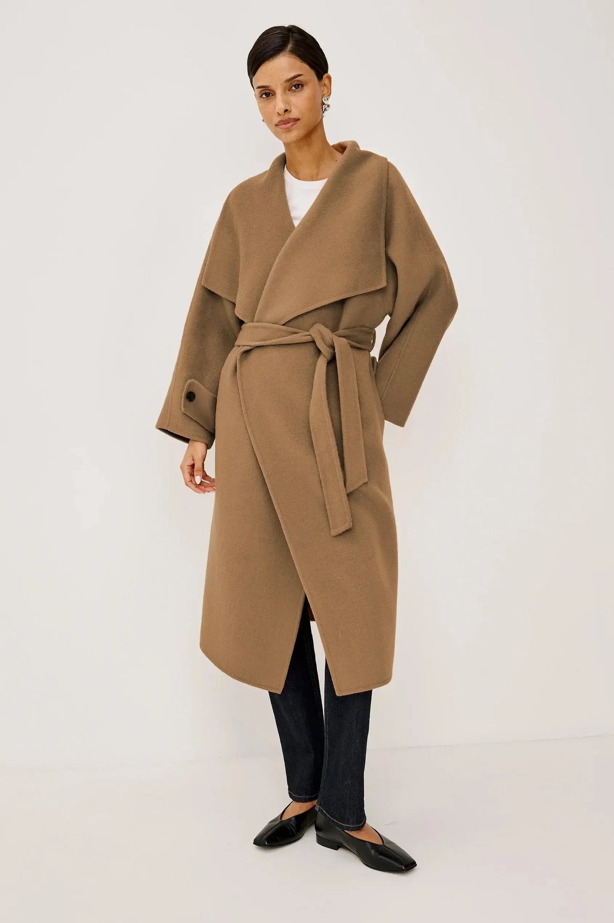 Rails Celeste Wrap Coat - Camel-Hand In Pocket