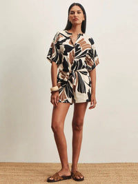 Sanctuary Good Time Linen Short - Lotus-Hand In Pocket