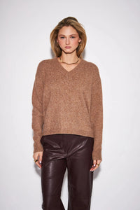 John & Jenn Charlie Sweater - Camel-Hand In Pocket