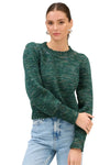Allison Charlotte Sweater- Green Spacedye-Hand In Pocket