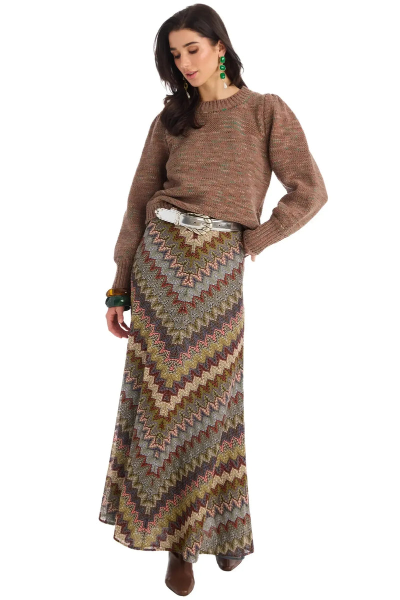 Allison Olive Skirt - Olive-Hand In Pocket