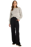 Allison Charlotte Sweater - Ivory/Black-Hand In Pocket