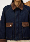 FRNCH Zola Jacket- Bleu Nuit-Hand In Pocket