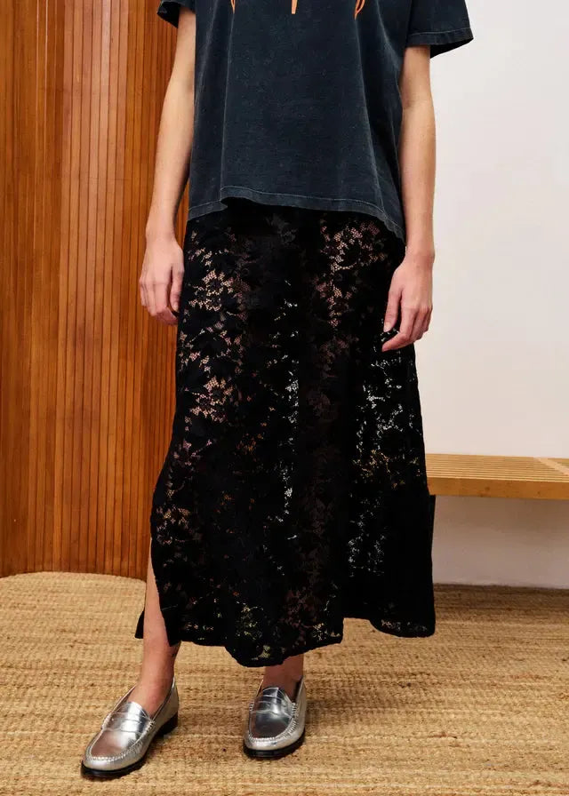 FRNCH Hebert Skirt- Noir-Hand In Pocket