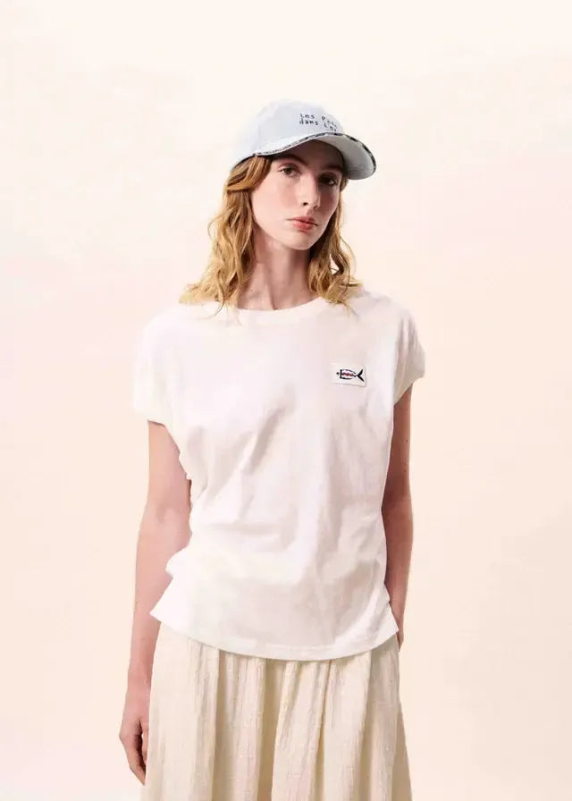 FRNCH Lindos T-Shirt - Blanc-Hand In Pocket