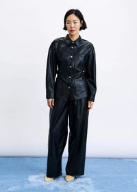 FRNCH Takayama Shirt - Noir-Hand In Pocket