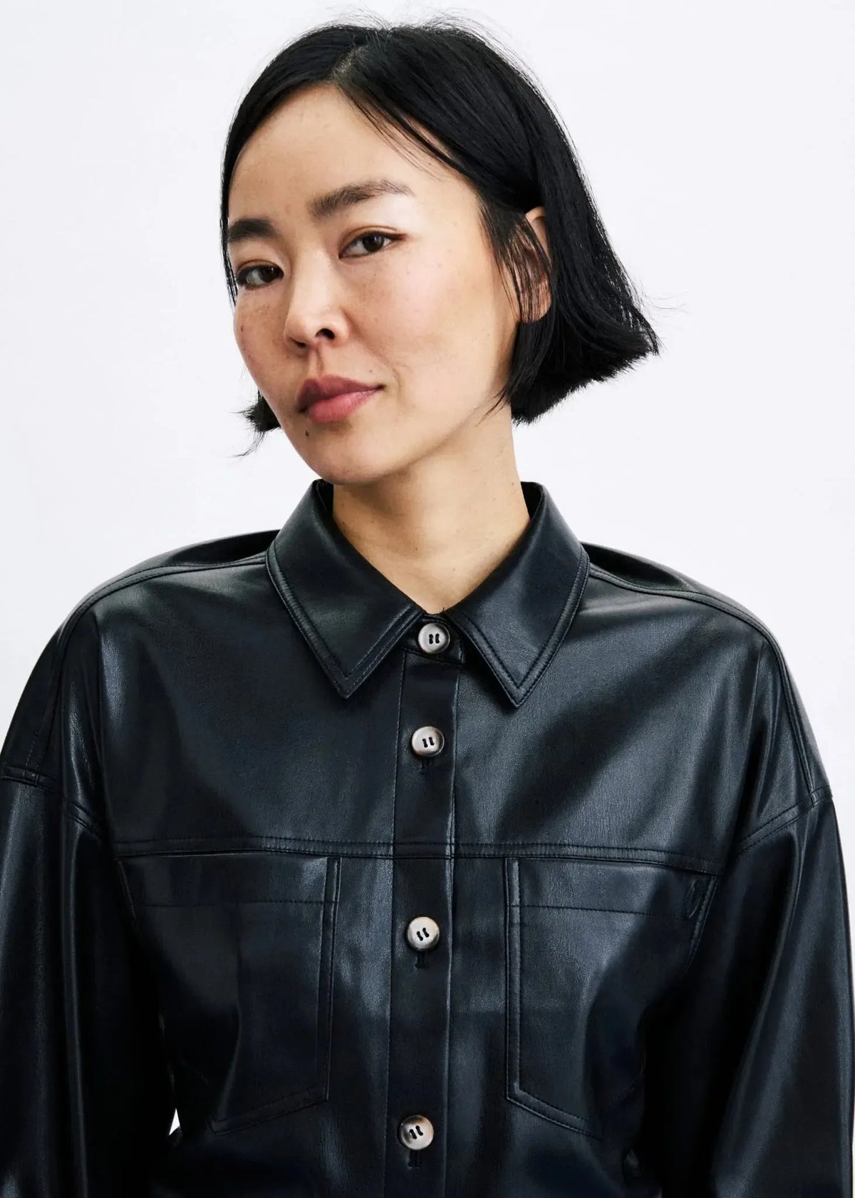 FRNCH Takayama Shirt - Noir-Hand In Pocket