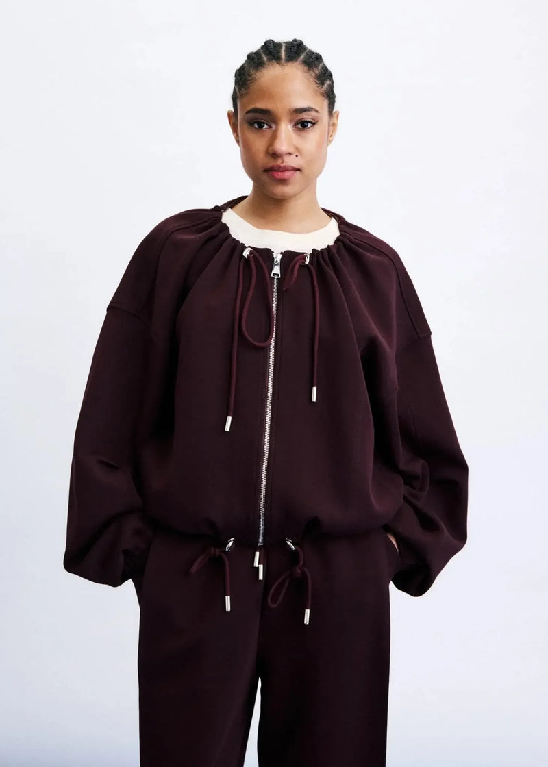 FRNCH Shosha Jacket - Bordeaux-Hand In Pocket