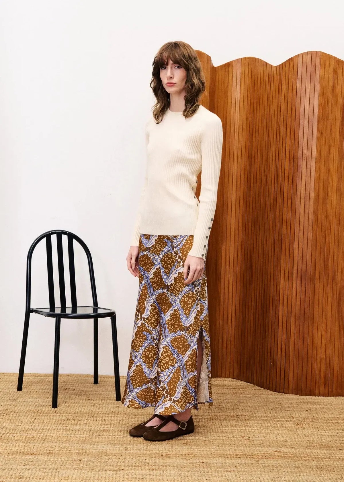 FRNCH Amaryllis Top- Creme-Hand In Pocket