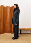 FRNCH Rooibos Dress- Anthracite-Hand In Pocket
