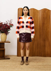 FRNCH Viola Cardigan- Rose-Hand In Pocket