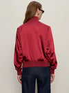 Sanctuary Satin Track Jacket - Crimson-Hand In Pocket