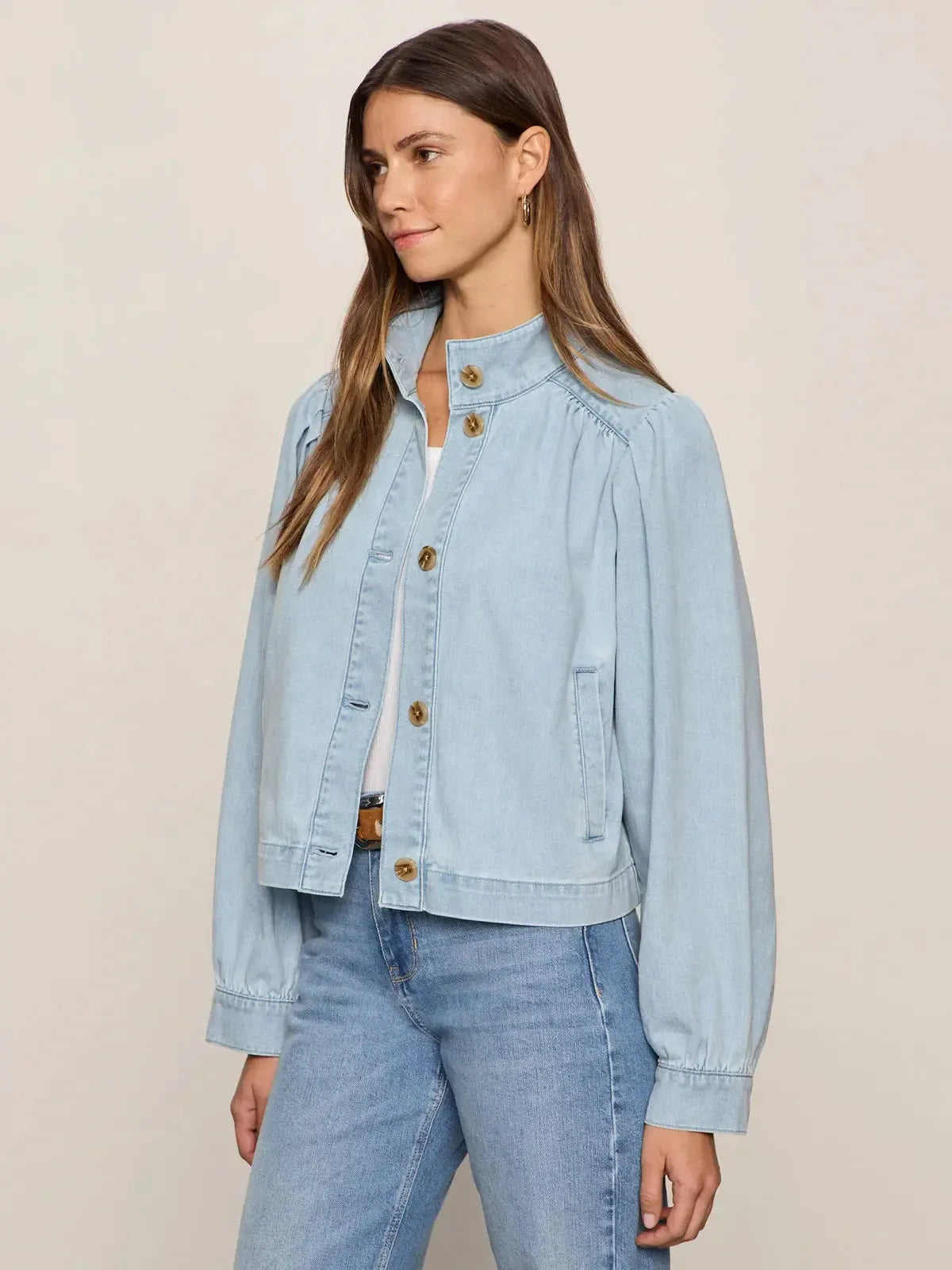 Sanctuary Charlotte Denim Jacket - Whisper-Hand In Pocket