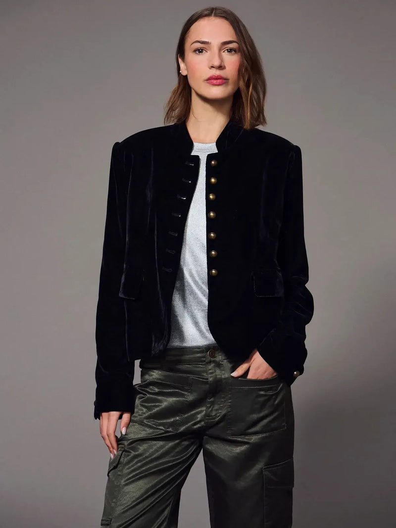 Sanctuary Matera Velvet Jacket - Black-Hand In Pocket