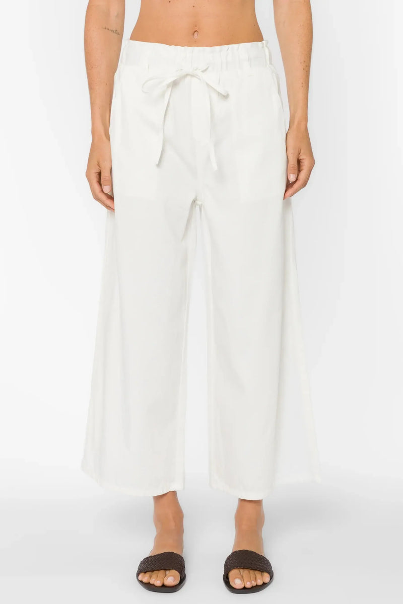Velvet Heart Claudette Pants - Optic White-Hand In Pocket