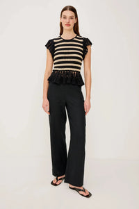 Rails Coen Top - Black Oat Stripe-Hand In Pocket
