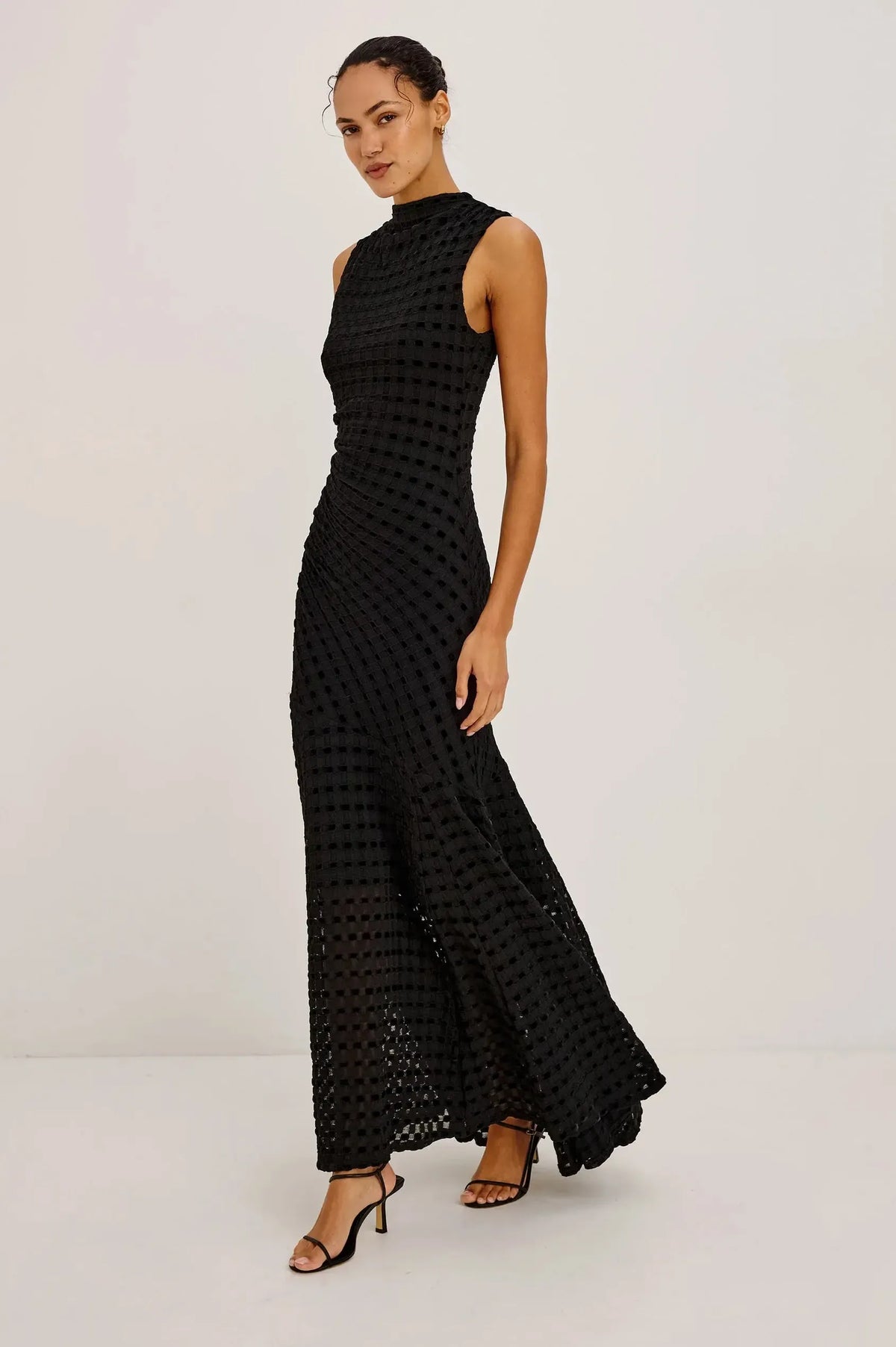 Rails Cosmos Maxi Dress - Black Checkerboard-Hand In Pocket