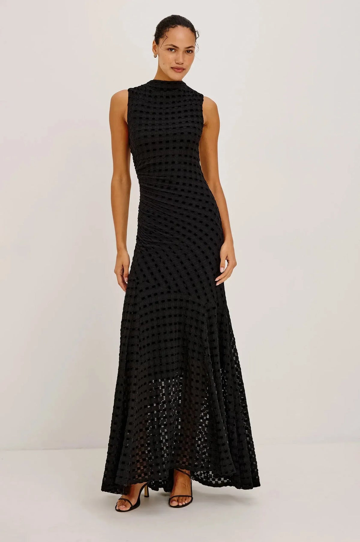 Rails Cosmos Maxi Dress - Black Checkerboard-Hand In Pocket