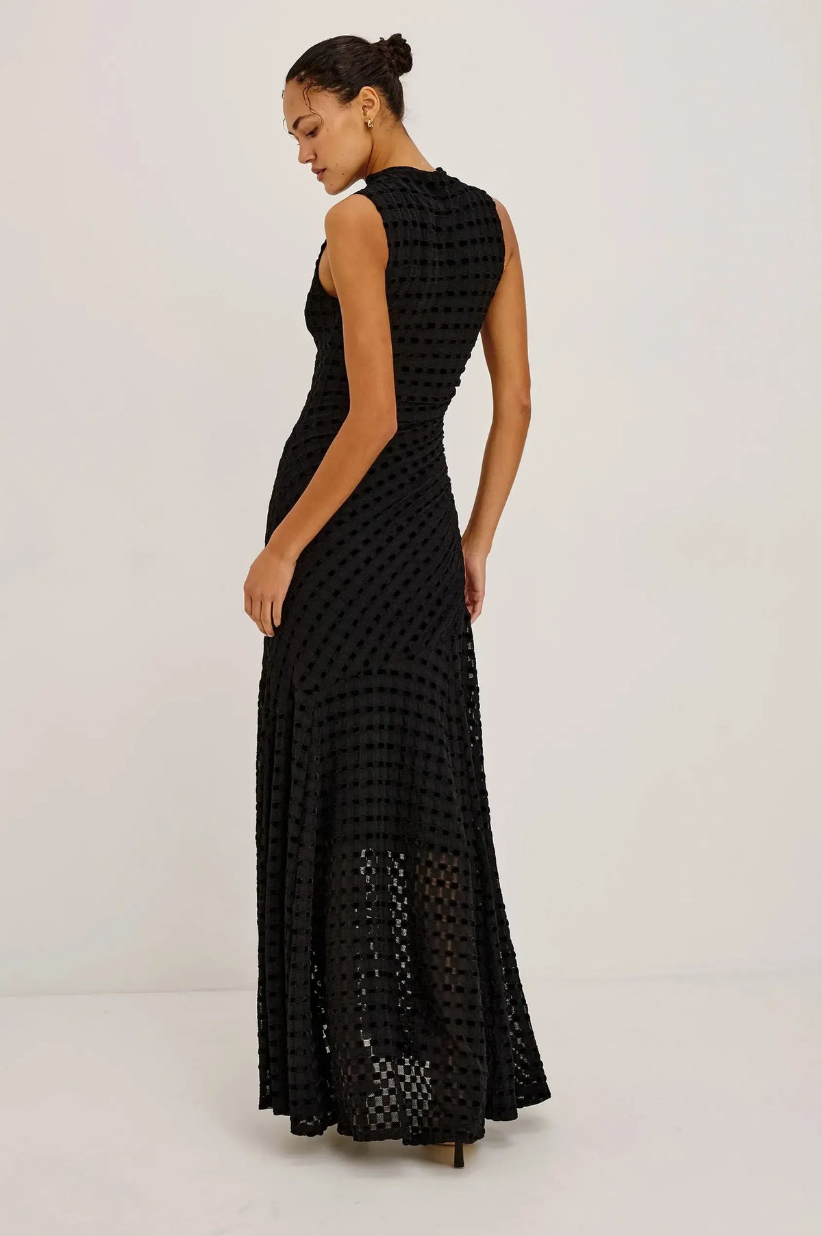 Rails Cosmos Maxi Dress - Black Checkerboard-Hand In Pocket