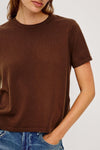 Rails Cotton Cashmere Tee- Espresso-Hand In Pocket