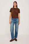 Rails Cotton Cashmere Tee- Espresso-Hand In Pocket