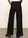 Sanctuary The Linen Marine Wide Leg- Black-Hand In Pocket