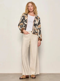 Sanctuary The Linen Marine Wide Leg - Summer Sand-Hand In Pocket