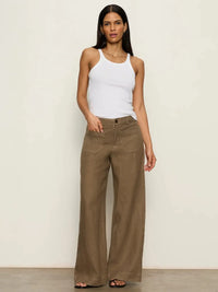 Sanctuary The Linen Marine Wide Leg - Timber-Hand In Pocket