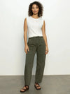 Sanctuary Boyfriend Utility Pants - Kalamata-Hand In Pocket