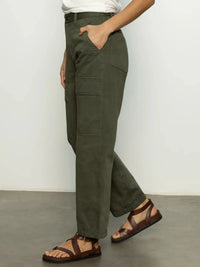 Sanctuary Boyfriend Utility Pants - Kalamata-Hand In Pocket