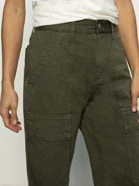 Sanctuary Boyfriend Utility Pants - Kalamata-Hand In Pocket