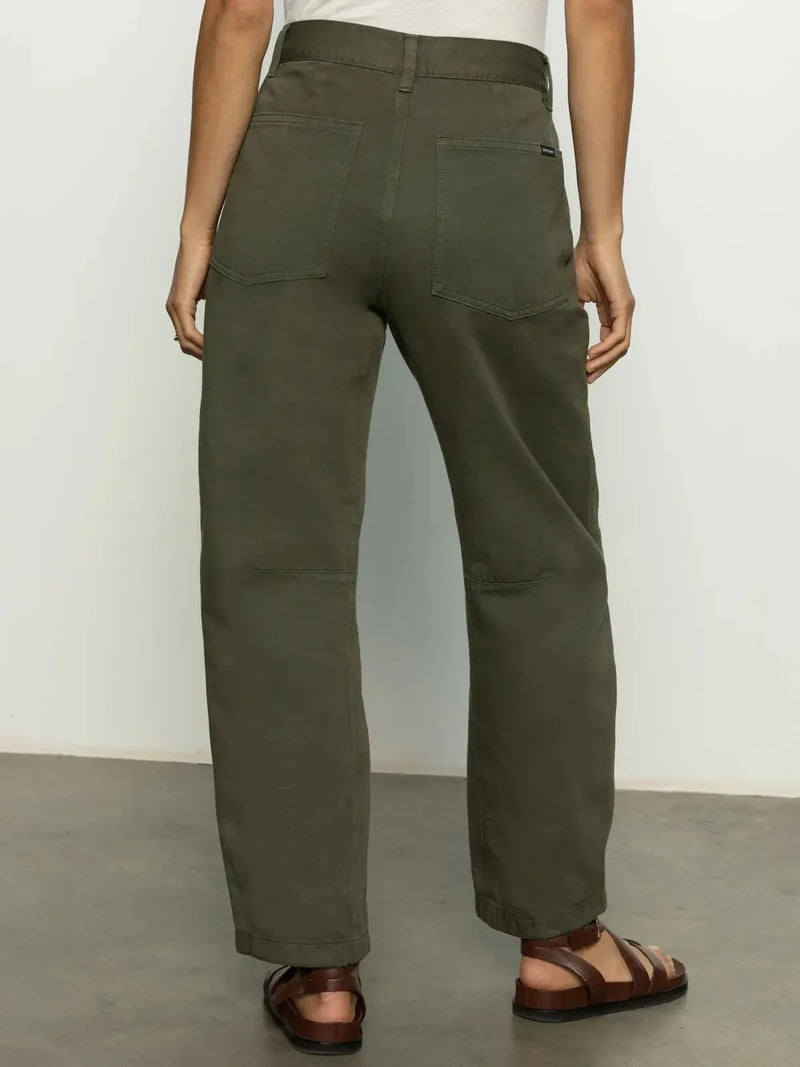 Sanctuary Boyfriend Utility Pants - Kalamata-Hand In Pocket