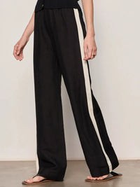 Sanctuary Casual Track Pant - Black/Summer Sand-Hand In Pocket