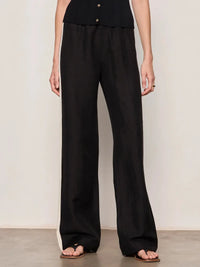 Sanctuary Casual Track Pant - Black/Summer Sand-Hand In Pocket