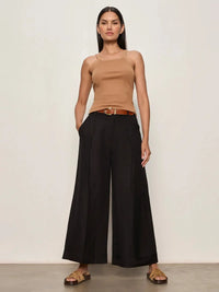 Sanctuary Terrace Linen Pant - Black-Hand In Pocket
