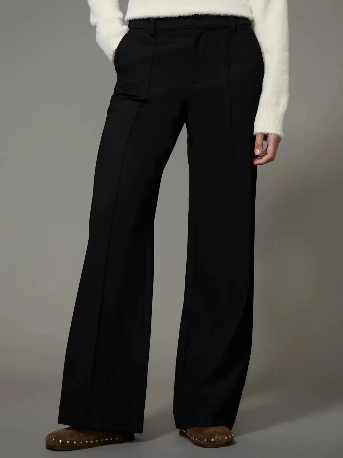 Sanctuary Marks Ponte Trouser - Black-Hand In Pocket