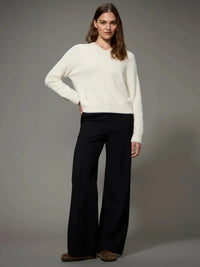 Sanctuary Marks Ponte Trouser - Black-Hand In Pocket