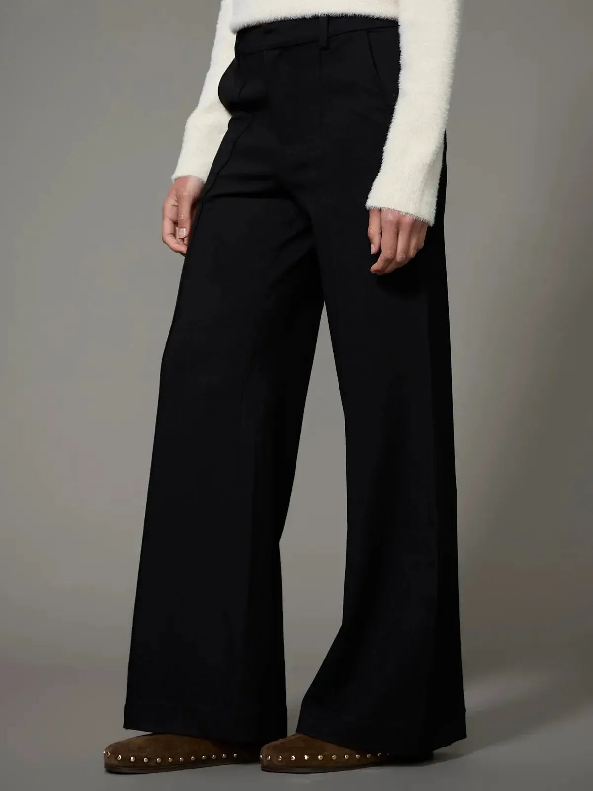 Sanctuary Marks Ponte Trouser - Black-Hand In Pocket