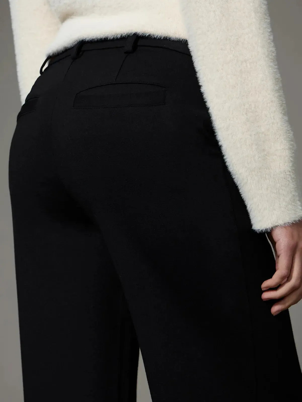 Sanctuary Marks Ponte Trouser - Black-Hand In Pocket